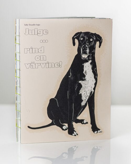 Julge... rind on värvine raamat valgel taustal